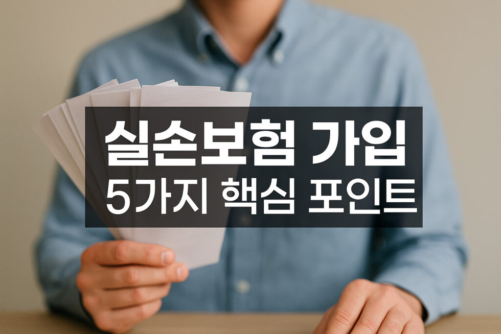실손보험 가입 5가지 핵심 포인트