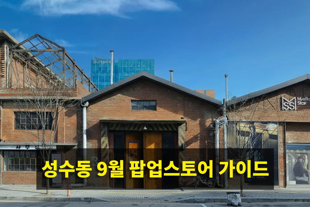 성수동 9월 팝업스토어 가이드
