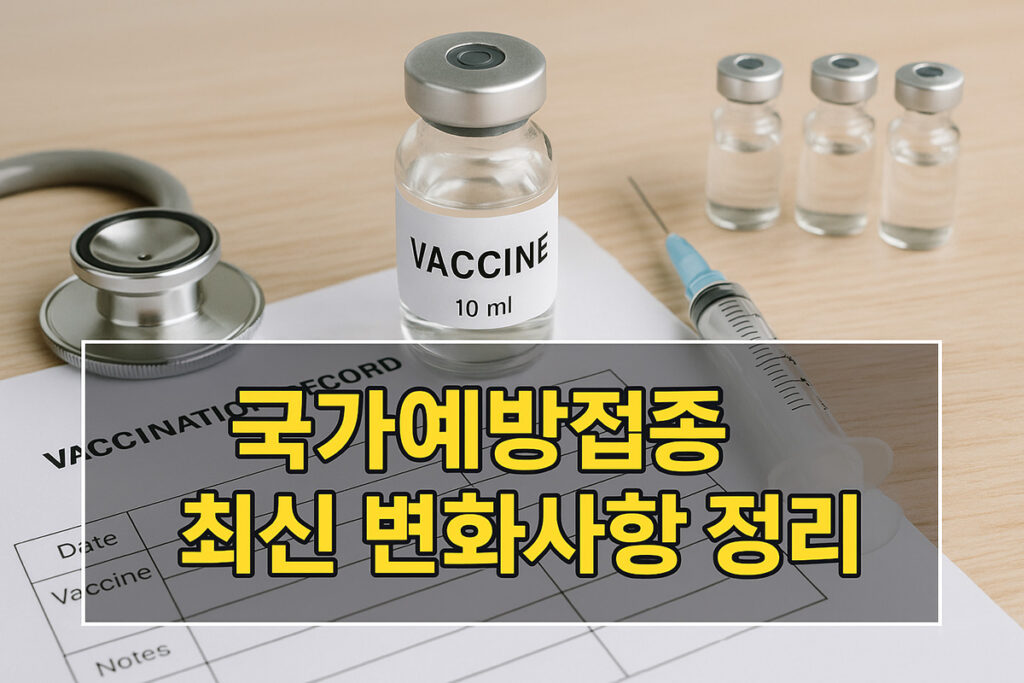 국가예방접종 최신 변화사항