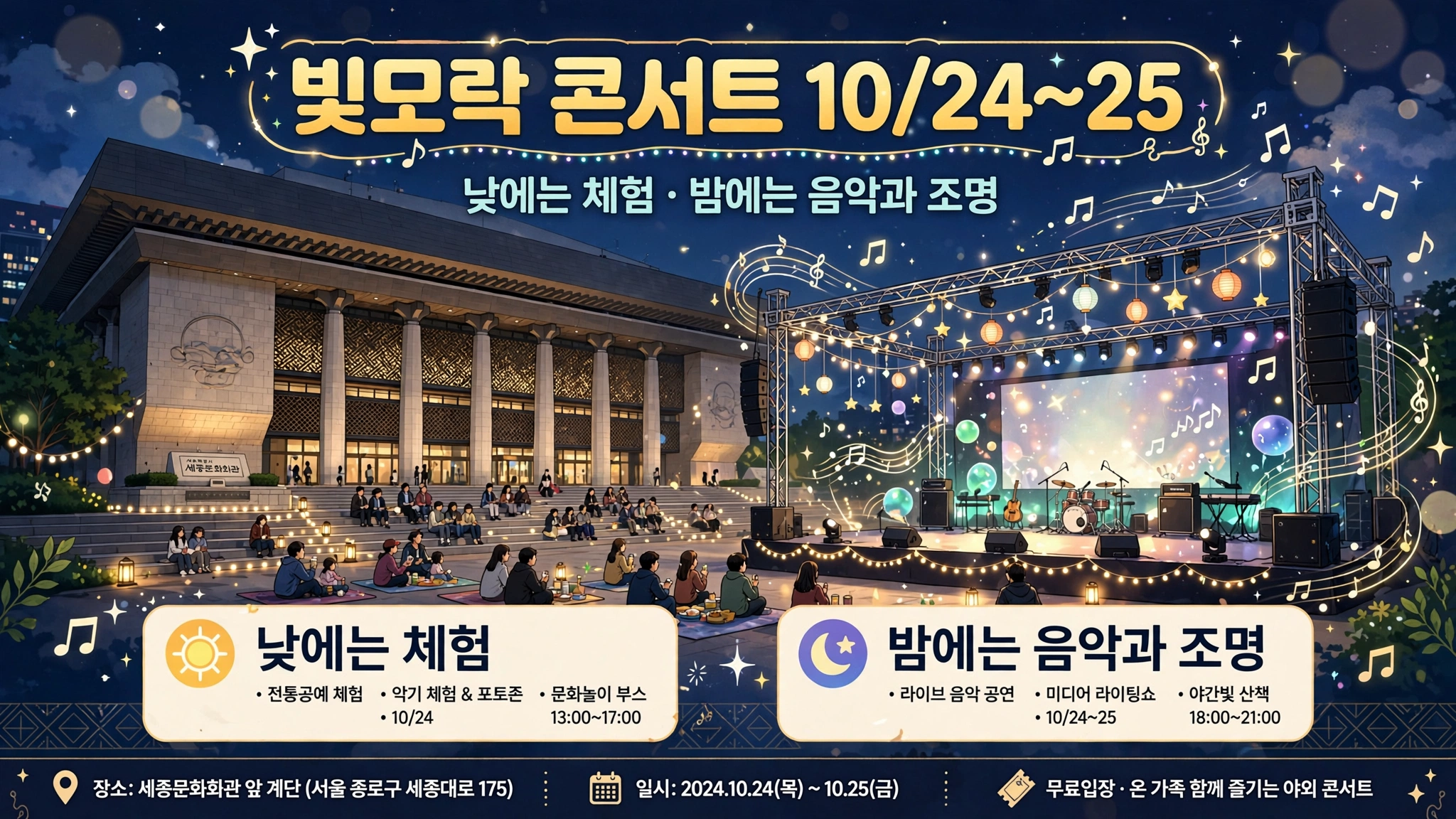 빛모락 콘서트 안내 인포그래픽