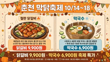 춘천 막닭축제 2026 인포그래픽