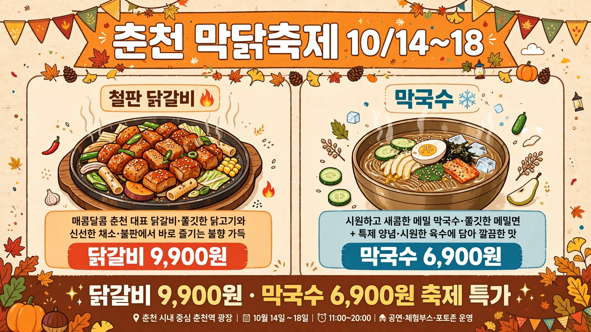 춘천 막닭축제 2026 인포그래픽
