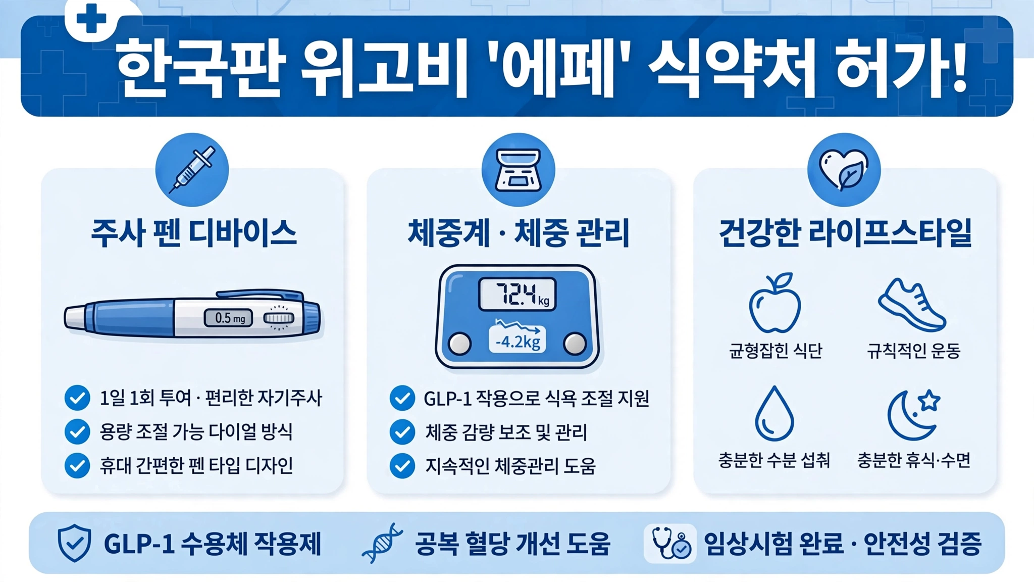 한국판 위고비 에페 식약처 허가 인포그래픽