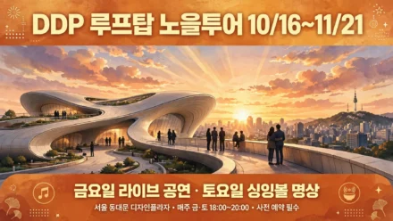 DDP 루프탑 노을투어 2026 인포그래픽