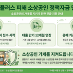 홈플러스 피해 소상공인 정책자금 만기연장 핵심 내용을 정리한 인포그래픽