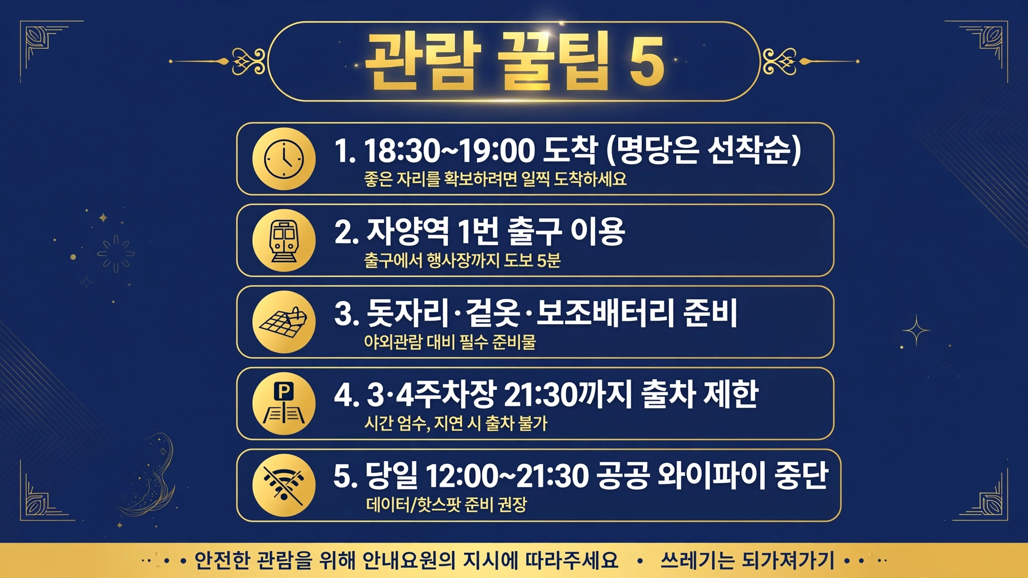 드론쇼 관람 꿀팁 인포그래픽